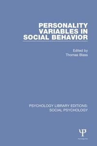 Produktbild: Personality Variables in Social Behavior