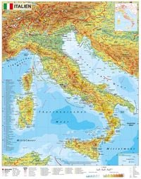 Produktbild: Italien physisch, Wandkarte / Poster