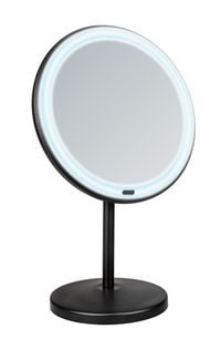 Produktbild: LED Stand-Kosmetikspiegel Mod. Onno Schwarz, mit Touch-Funktion