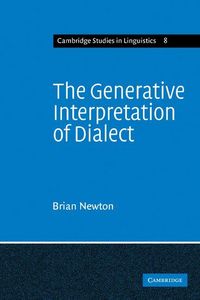 Produktbild: The Generative Interpretation of Dialect