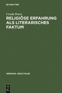 Produktbild: Religi&ouml;se Erfahrung als literarisches Faktum