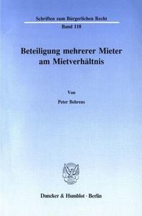 Produktbild: Beteiligung mehrerer Mieter am Mietverh&auml;ltnis.