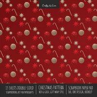 Produktbild: Christmas Pattern Scrapbook Paper Pad 8x8 Decorative Scrapbooking Kit for Cardmaking Gifts, DIY Crafts, Printmaking, Papercrafts, Red and Gold Designer Paper