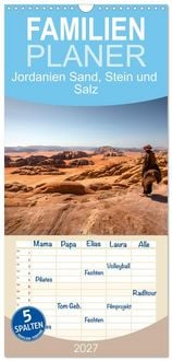 Produktbild: Familienplaner 2027 - Jordanien Sand, Stein und Salz mit 5 Spalten (Wandkalender, 21 x 45 cm) CALVENDO