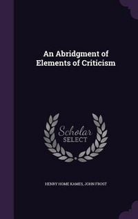 Produktbild: An Abridgment of Elements of Criticism
