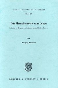 Produktbild: Das Menschenrecht zum Leben.