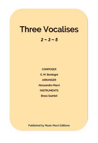 Produktbild: Three Vocalises by G. M. Bordogni