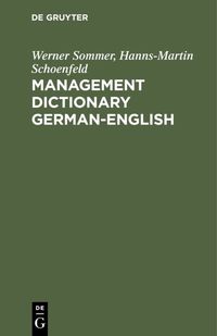 Produktbild: Management Dictionary German-English