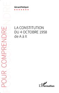 Produktbild: La Constitution du 4 octobre 1958 de A &agrave; X