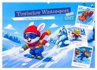 Produktbild: Tierischer Wintersport - Lustige Tiere im Schnee (Wandkalender 2027 DIN A2 quer), CALVENDO Monatskalender