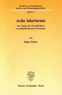 Produktbild: Actio iniuriarum.