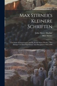 Produktbild: Max Stirner's Kleinere Schriften