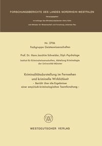 Produktbild: Kriminalit&auml;tsdarstellung im Fernsehen und kriminelle Wirklichkeit