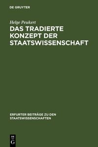 Produktbild: Das tradierte Konzept der Staatswissenschaft
