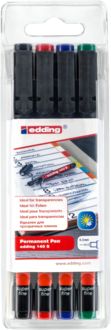 Produktbild sedding 140 S Permanenter Folienschreiber 4er Set sortiert