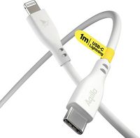Produktbild: Aqiila Cablebird CS21 USB-C&reg; Kabel USB 2.0 Apple Lightning Stecker 1.00 m Wei&szlig; AQCBPBIC3SI836