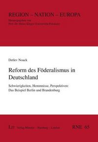 Produktbild: Reform des F&ouml;deralismus in Deutschland