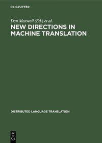 Produktbild: New Directions in Machine Translation
