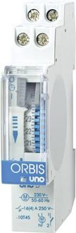 Produktbild: ORBIS Zeitschalttechnik UNO D 230V Hutschienen-Zeitschaltuhr analog 230 V/AC
