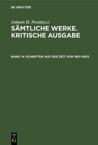 Produktbild: Schriften aus der Zeit von 1801-1803