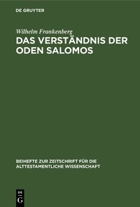 Produktbild: Das Verst&auml;ndnis der Oden Salomos