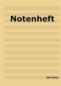 Produktbild: Notenheft: DIN A4 Notenlinienheft | 200 Seiten mit 12 Notenzeilen / Systeme pro Blatt | Papier 90g/m&sup2; | Musikheft mit Notenlinien
