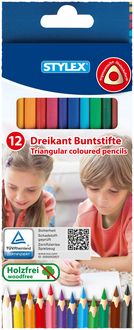 Produktbild: Stylex Buntstifte, Dreikant, 12 St&uuml;ck