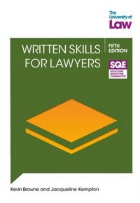 Produktbild: SQE2 Written Skills for Lawyers 5e