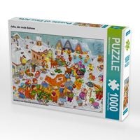 Produktbild: CALVENDO Puzzle Juhu, der erste Schnee | 1000 Teile Lege-Gr&ouml;&szlig;e 64x48cm Foto-Puzzle f&uuml;r gl&uuml;ckliche Stunden