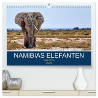 Produktbild: Namibias Elefanten (hochwertiger Premium Wandkalender 2026 DIN A2 quer), Kunstdruck in Hochglanz