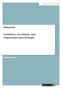 Produktbild: Gedanken zur Arbeits- und Organisationspsychologie