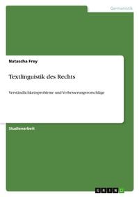 Produktbild: Textlinguistik des Rechts