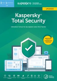 Produktbild: Kaspersky Total Security (3 Ger&auml;te I 1 Jahr I Upgrade I Code in a Box I FFP) (PC+MAC)