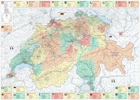 Produktbild: K&uuml;mmerly+Frey Schweiz, Karte politisch Poster 1:275.000