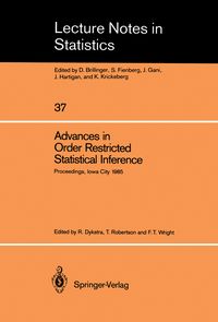 Produktbild: Advances in Order Restricted Statistical Inference