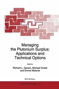 Produktbild: Managing the Plutonium Surplus: Applications and Technical Options