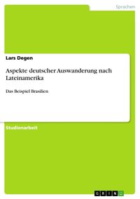 Produktbild: Aspekte deutscher Auswanderung nach Lateinamerika