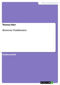 Produktbild: Konvexe Funktionen
