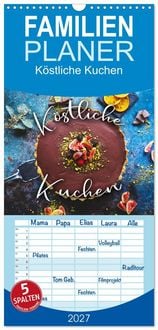 Produktbild: Familienplaner 2027 - K&ouml;stliche Kuchen mit 5 Spalten (Wandkalender, 21 x 45 cm) CALVENDO