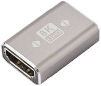 Produktbild: SpeaKa Professional SP-11301992 HDMI Adapter [1x HDMI-Buchse - 1x HDMI-Buchse] Grau UHD 8K @ 60 Hz, UHD 4K @ 120 Hz Aluminium-Stecker