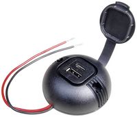 Produktbild: ProCar Runde Aufbau-Power USB-C/A Doppelsteckdose mit Deckel Belastbarkeit Strom max.=5 A 12 V, 24 V