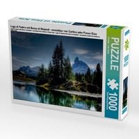 Produktbild: CALVENDO Puzzle Lago di Federa mit Becco di Mezzodi - erreichbar von Cortina oder Passo Giau | 1000 Teile Lege-Gr&ouml;&szlig;e 64x48cm Foto-Puzzle f&uuml;r gl&uuml;ckliche Stunden