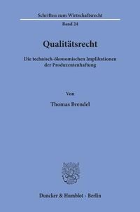Produktbild: Qualit&auml;tsrecht.