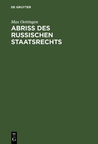 Produktbild: Abriss des russischen Staatsrechts