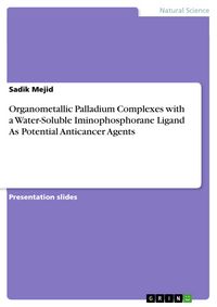 Produktbild: Organometallic Palladium Complexes with a Water-Soluble Iminophosphorane Ligand As Potential Anticancer Agents