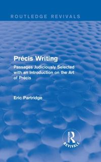 Produktbild: Partridge, E: Pre cis Writing