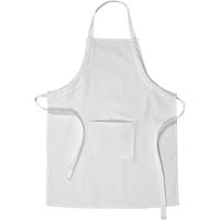 Produktbild: Creativ Company Sch&uuml;rze, L 84 cm, B 65 cm, Gr&ouml;&szlig;e M-XL cm, 210 g, Wei&szlig;, 1 Stk