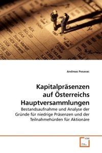 Produktbild: Posavac, A: Kapitalpr&auml;senzen auf &Ouml;sterreichs Hauptversammlun