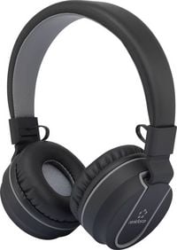 Produktbild: Renkforce RF-BTK-100 On Ear Headset Bluetooth&reg; Schwarz, Grau Headset, Faltbar