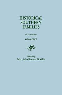 Produktbild: Historical Southern Families. in 23 Volumes. Volume XXII